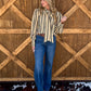 Miranda Striped Blouse *Grey
