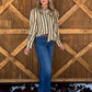 Miranda Striped Blouse *Grey