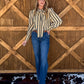 Miranda Striped Blouse *Grey