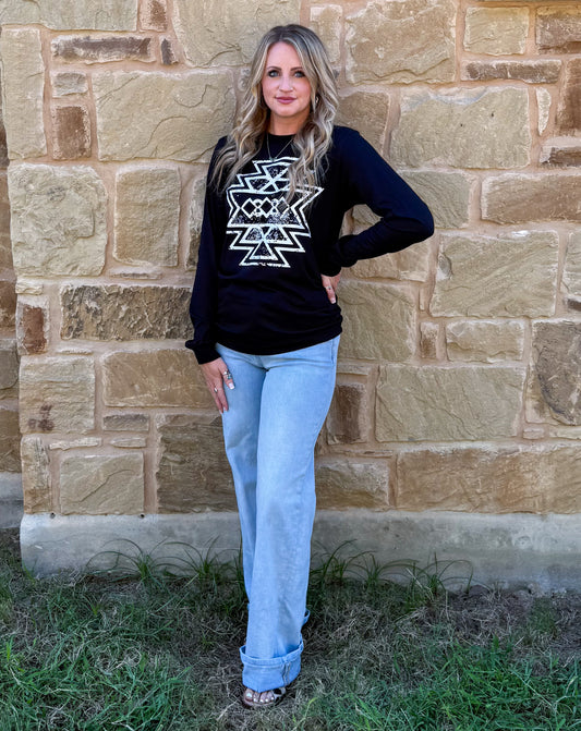 Midnight Aztec Long Sleeve