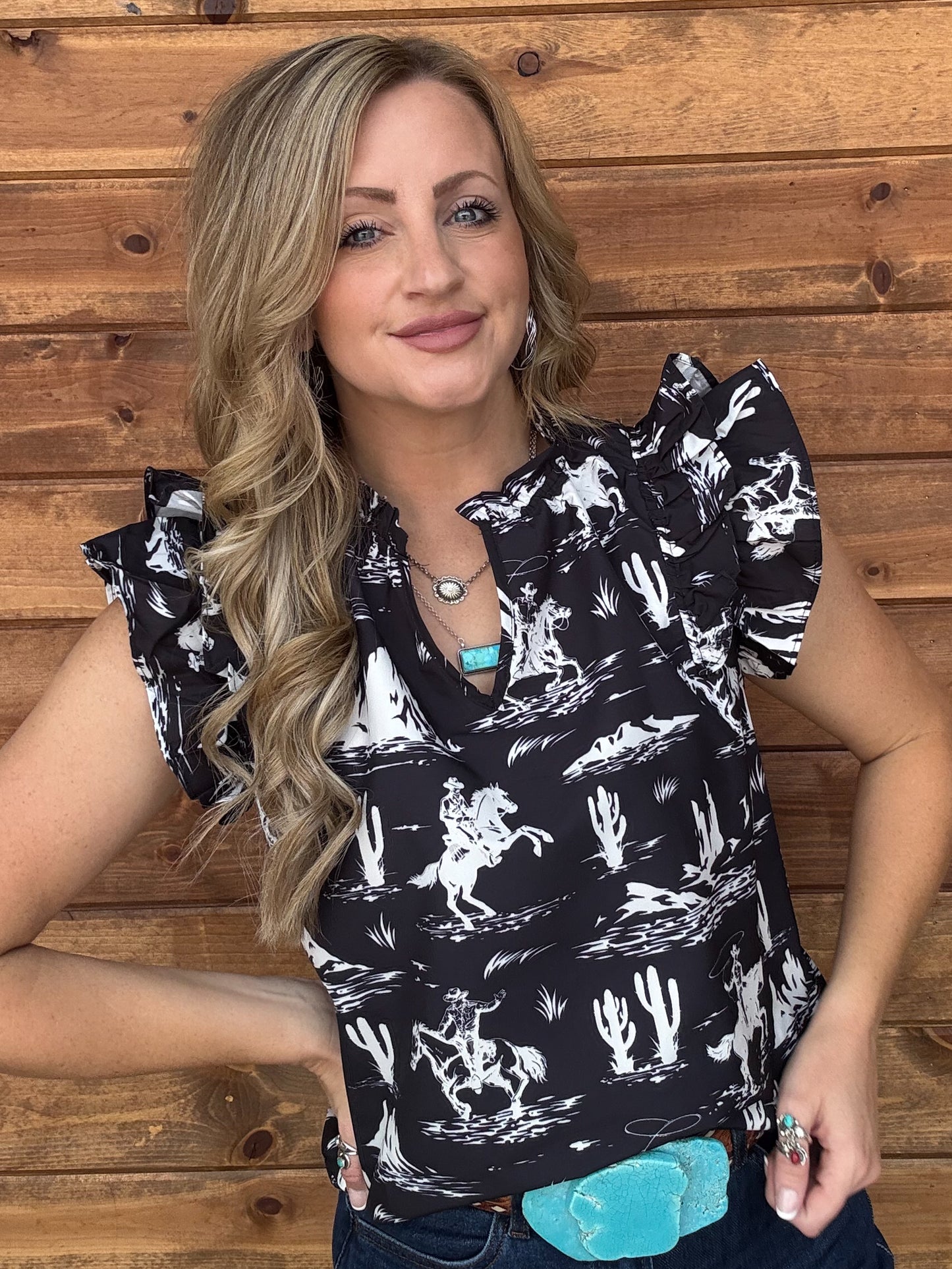 Midnight Rancher Blouse