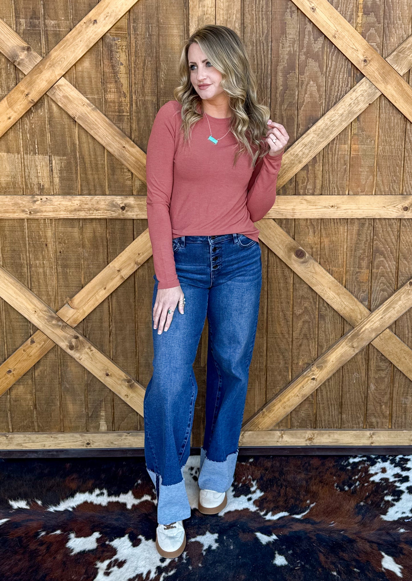 Madelyn Basic Long Sleeve *Brick