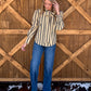 Miranda Striped Blouse *Grey