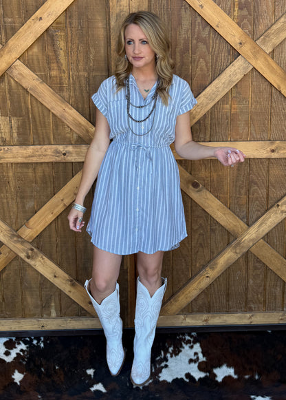 The Annie Dress *Blue & White