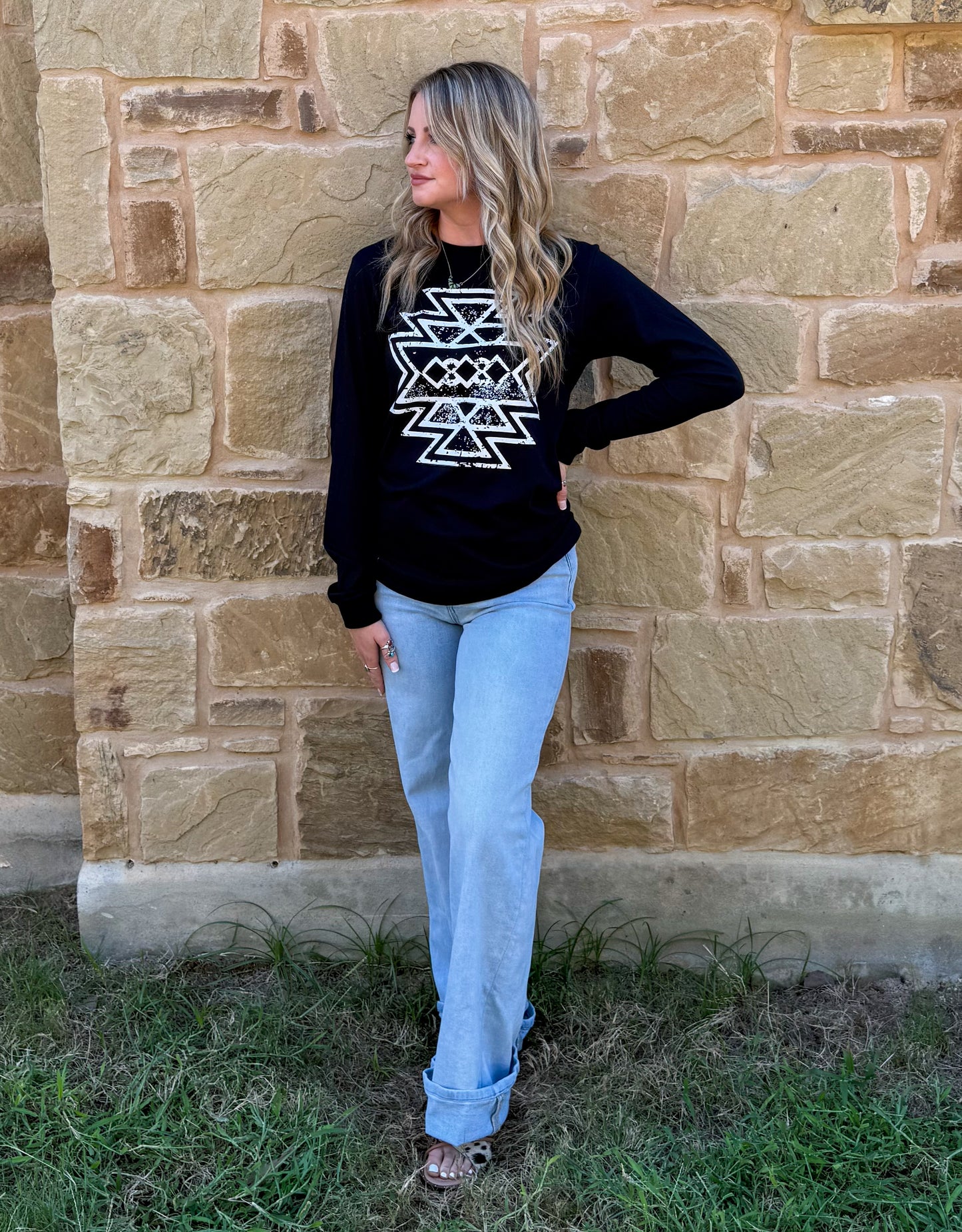 Midnight Aztec Long Sleeve
