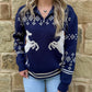Navy Horses Pullover