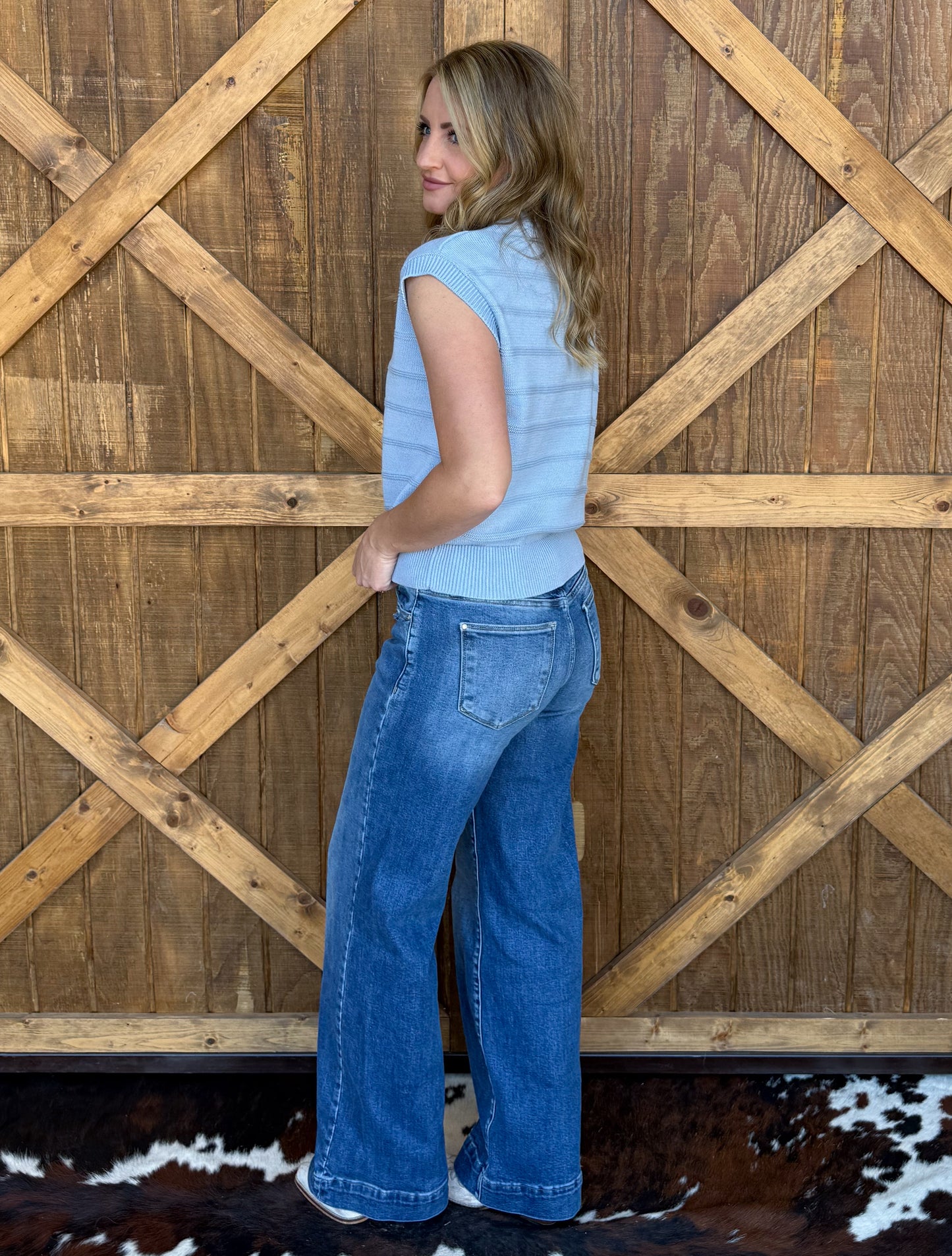 The Heather Top *Blue