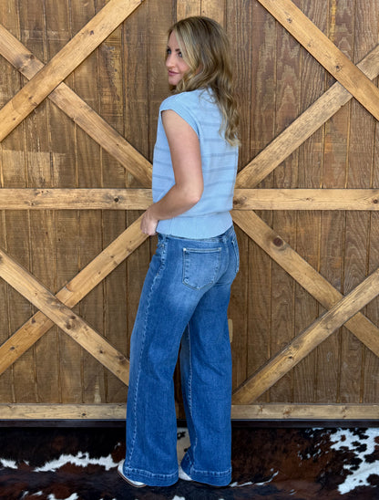 The Heather Top *Blue