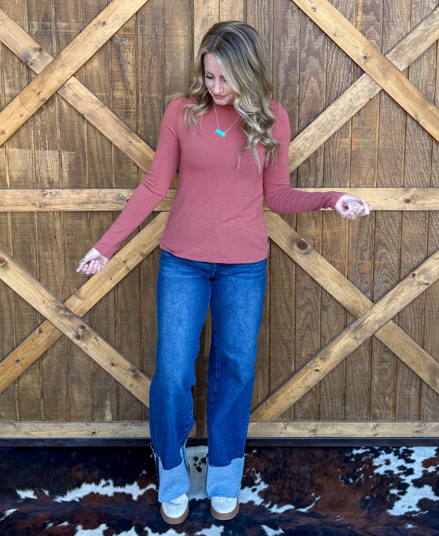 Madelyn Basic Long Sleeve *Brick