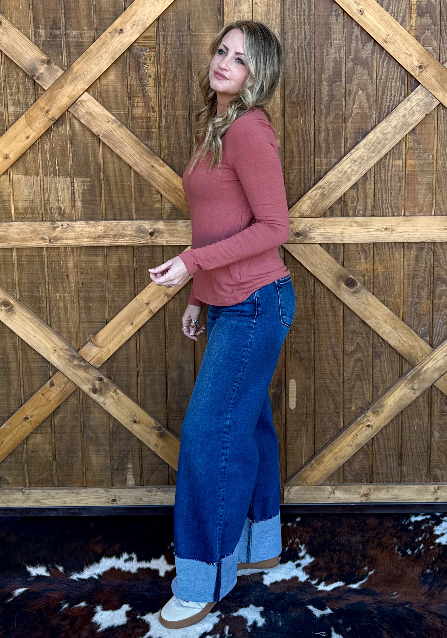 Madelyn Basic Long Sleeve *Brick