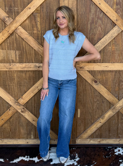 The Heather Top *Blue
