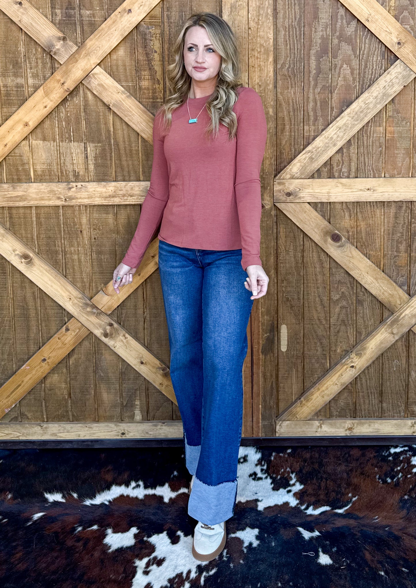 Madelyn Basic Long Sleeve *Brick