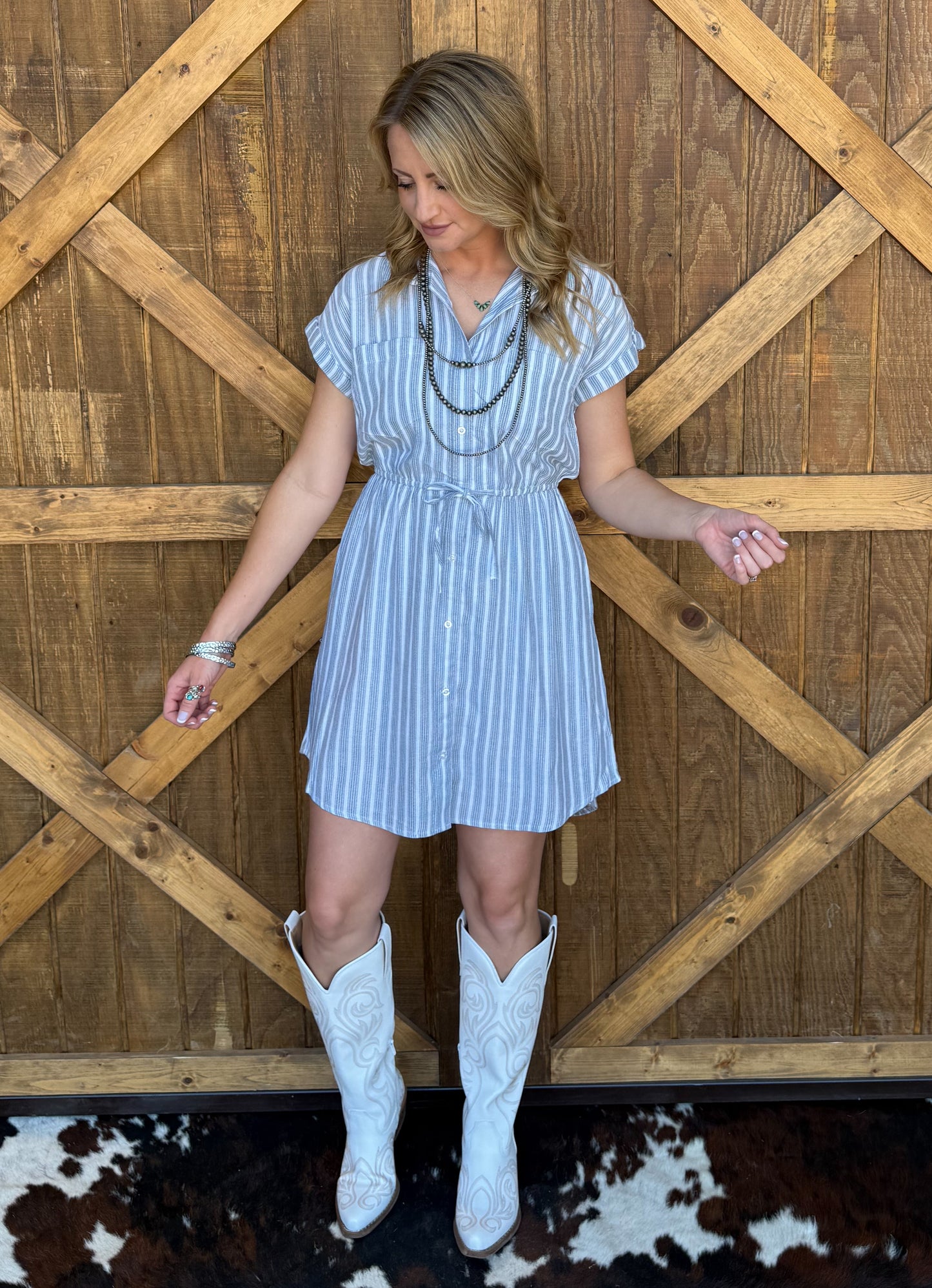 The Annie Dress *Blue & White