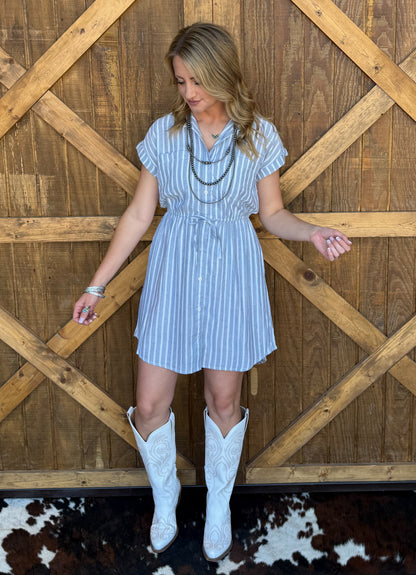 The Annie Dress *Blue & White