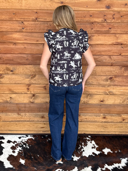Midnight Rancher Blouse