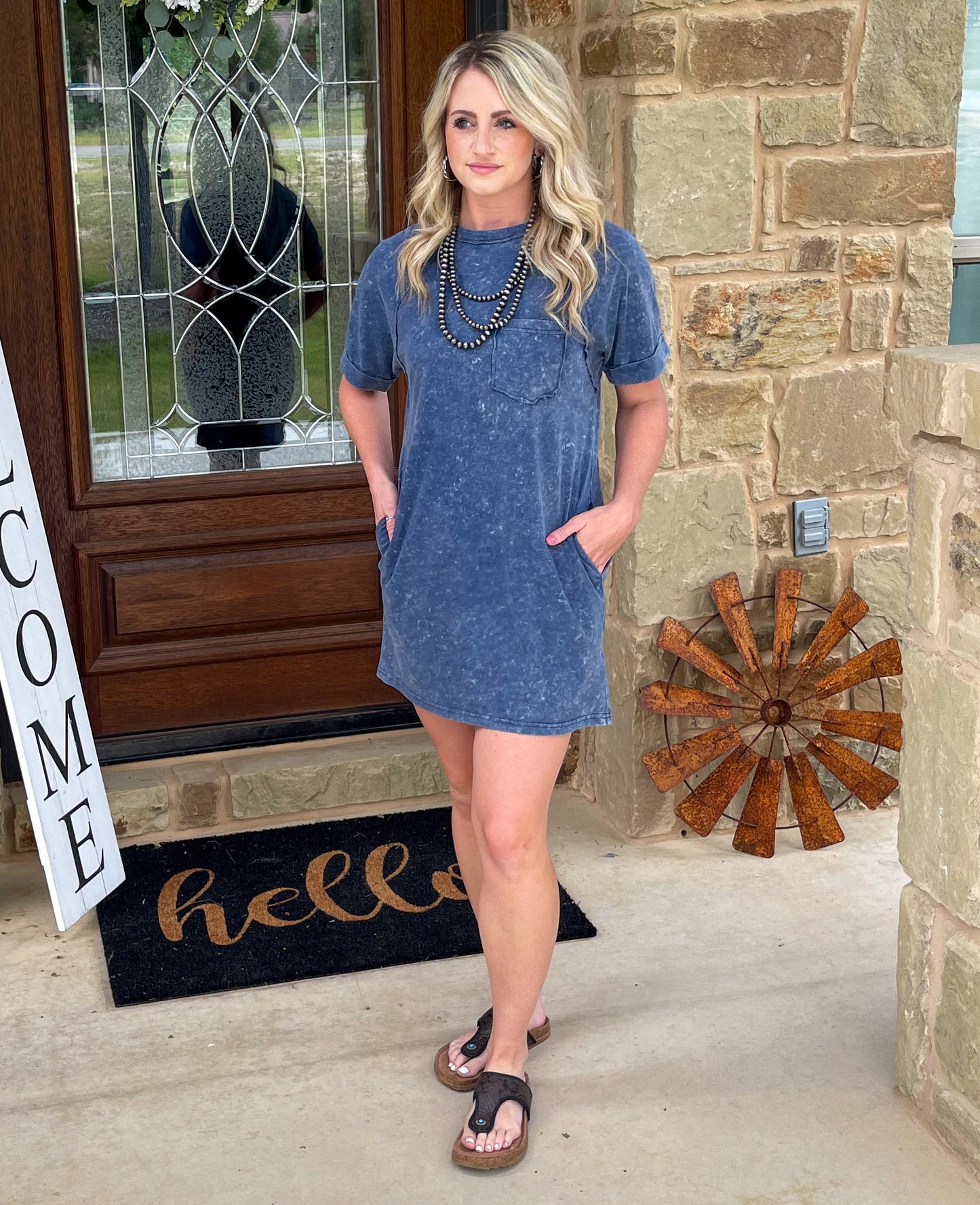 Keep it Basic T-Shirt Dress - Denim