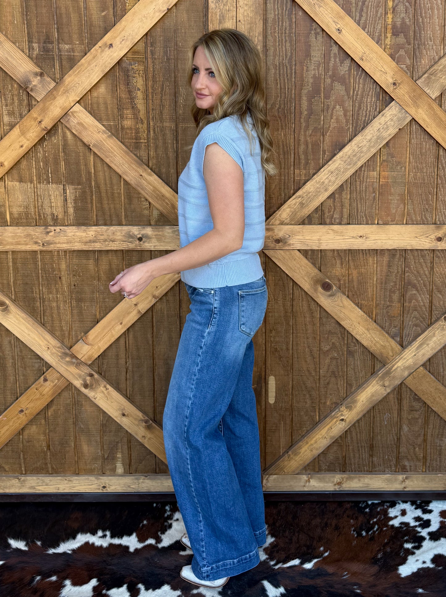 The Heather Top *Blue