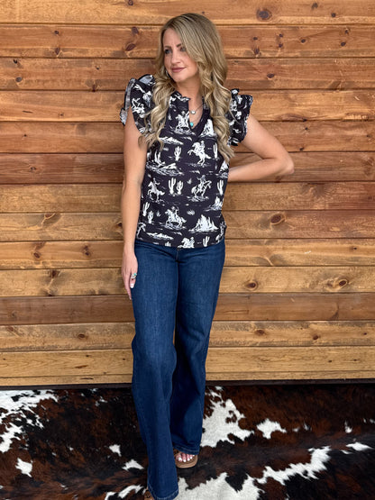 Midnight Rancher Blouse