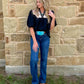 Western Embroidered Blouse *Black