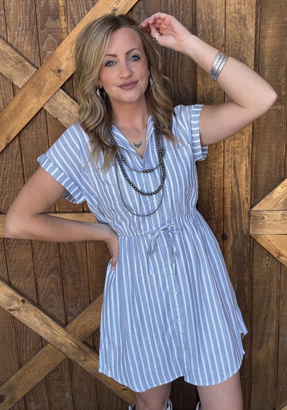 The Annie Dress *Blue & White