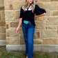Western Embroidered Blouse *Black