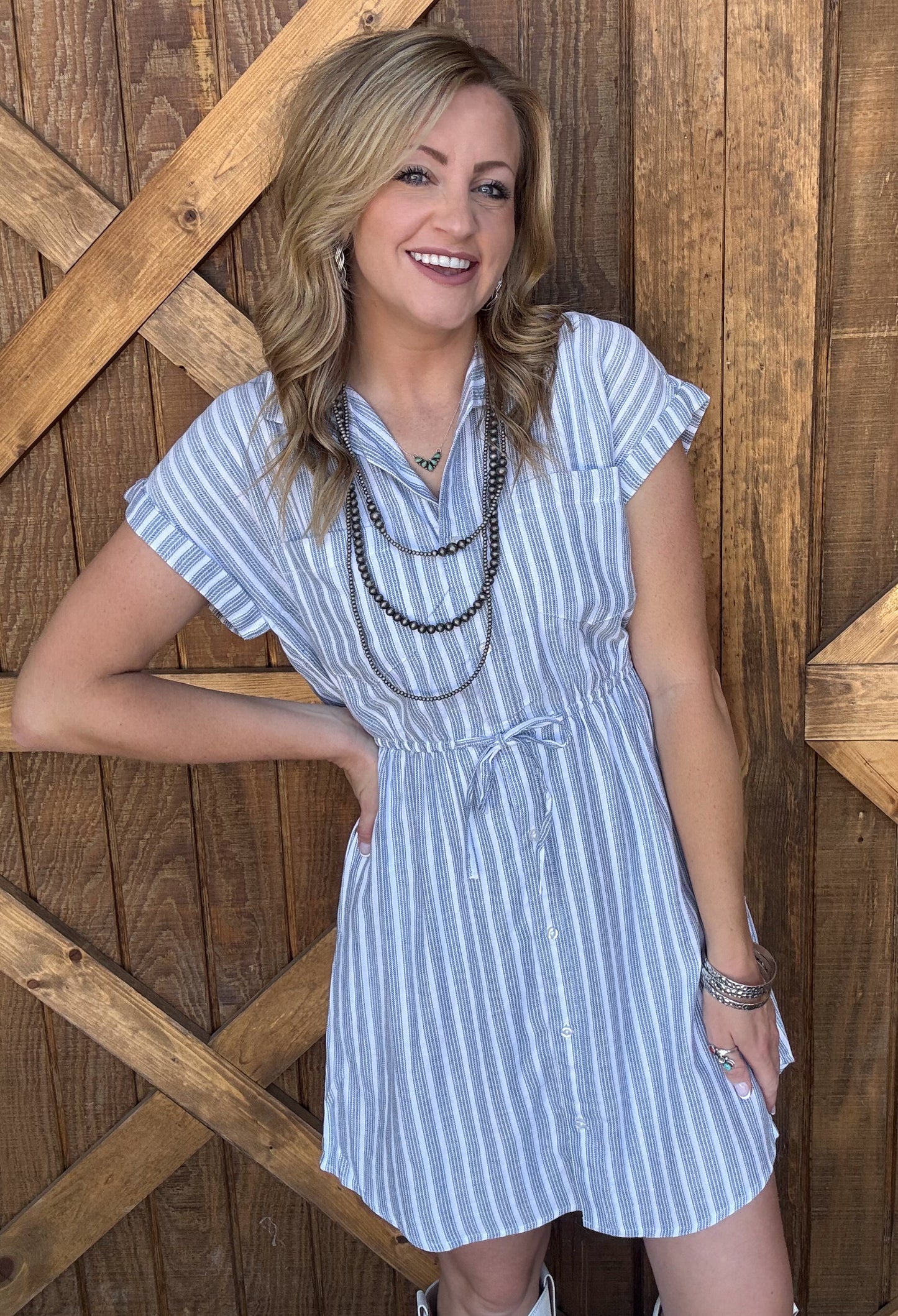 The Annie Dress *Blue & White