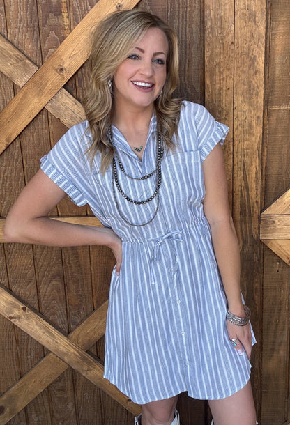 The Annie Dress *Blue & White