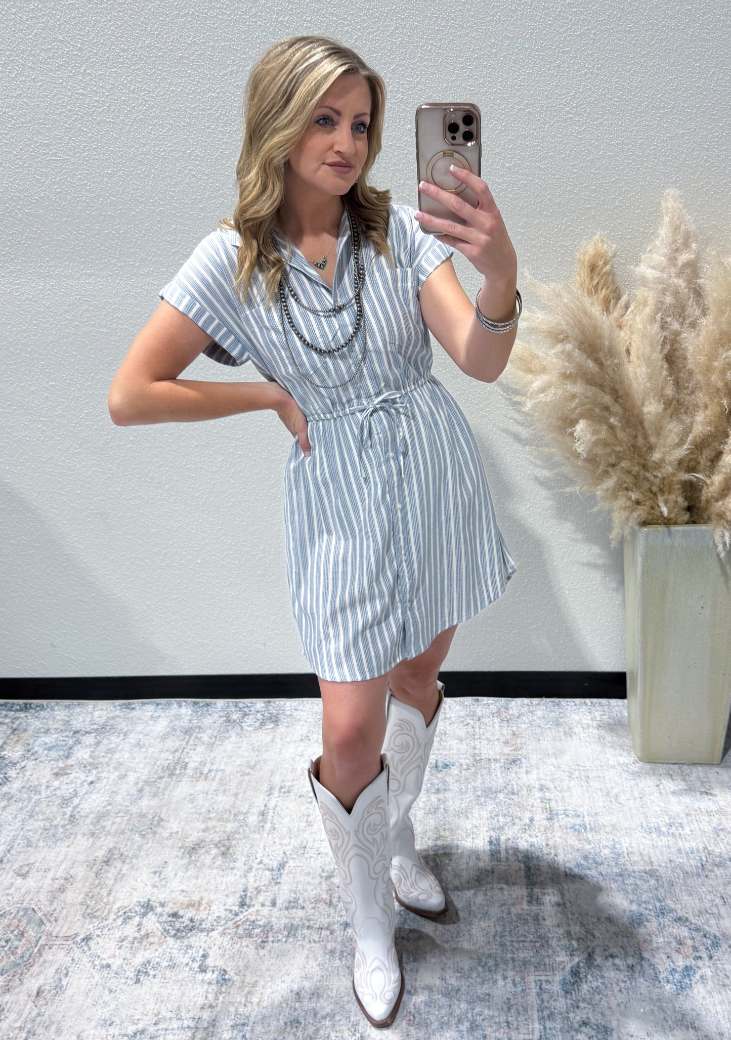 The Annie Dress *Blue & White