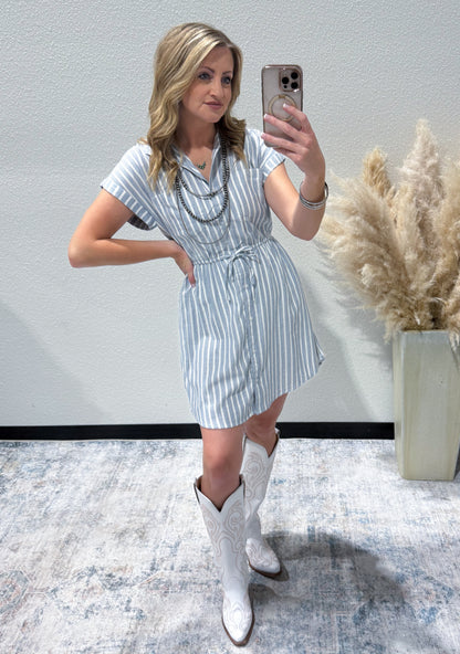 The Annie Dress *Blue & White