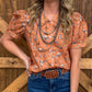 Old Western Button-Up Top