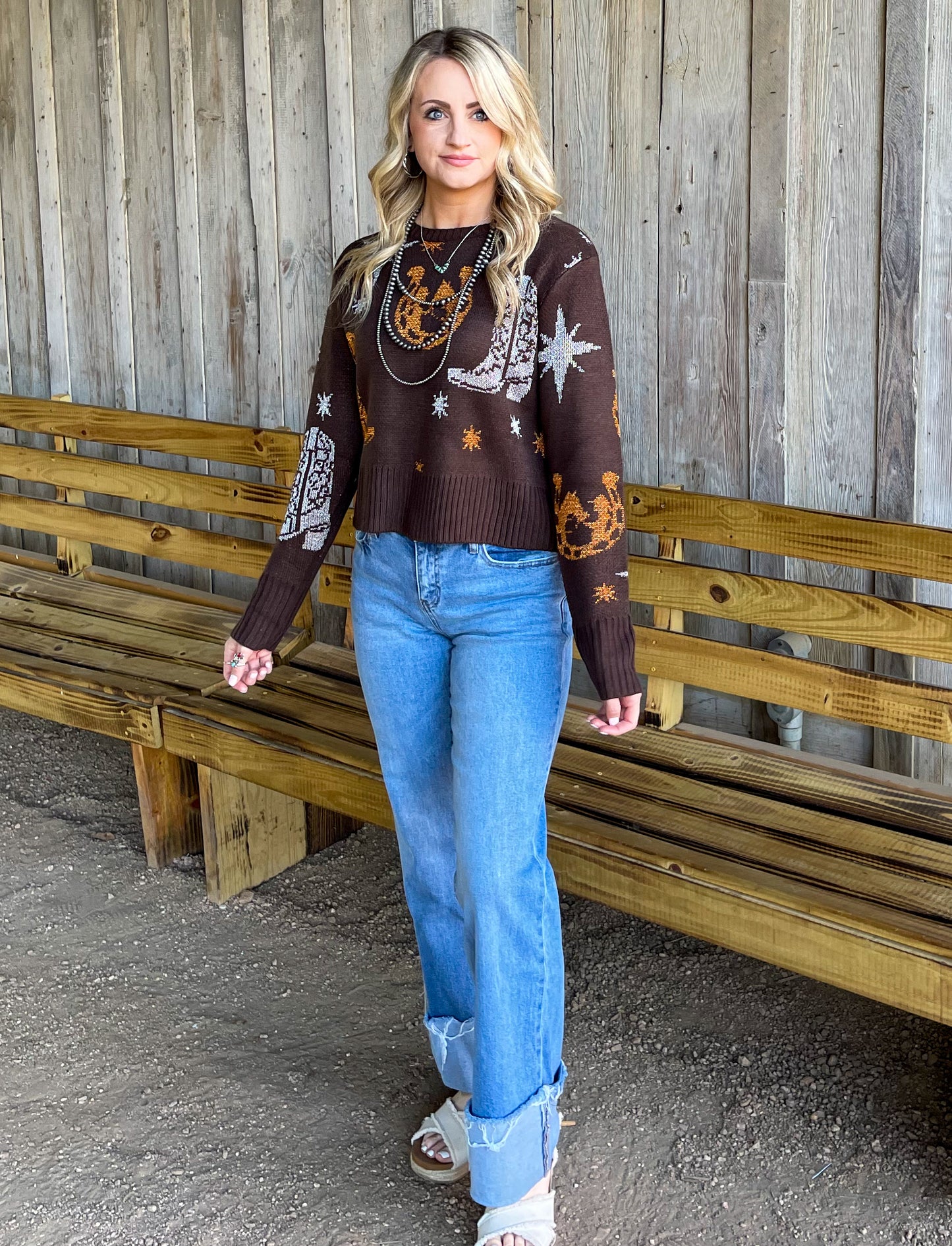 Metallic Cowboy Sweater