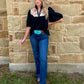Western Embroidered Blouse *Black
