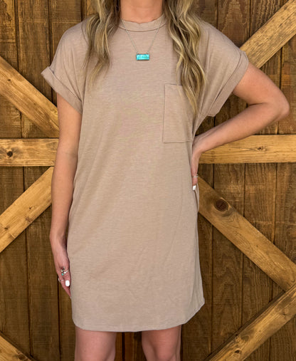 Jolene T-Shirt Dress *Mocha