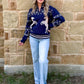 Navy Horses Pullover