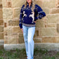 Navy Horses Pullover