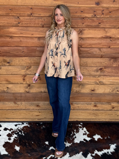 Painted Horses Dress Tank