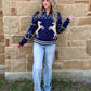 Navy Horses Pullover