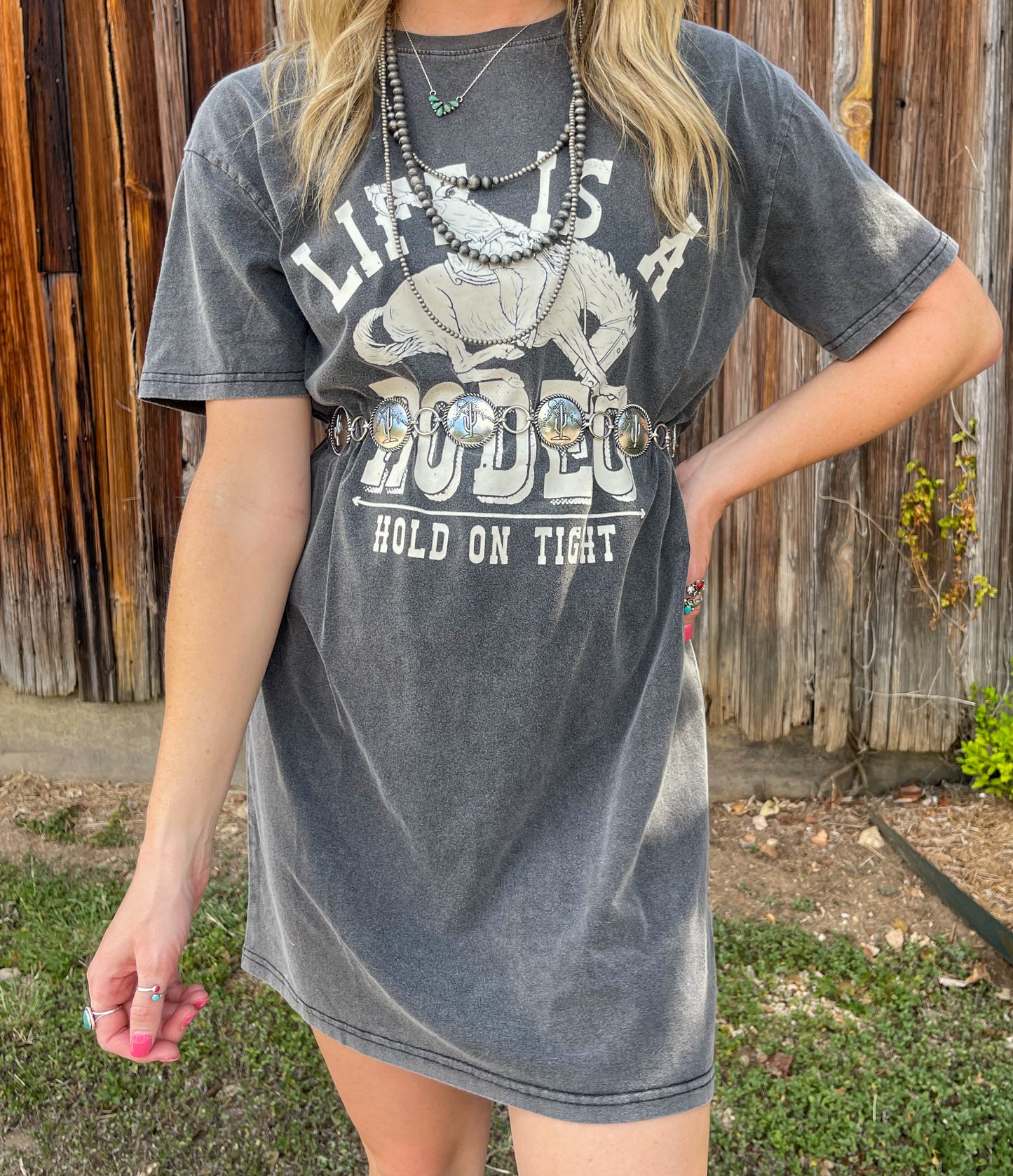 Life is a Rodeo T-Shirt Dress