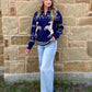 Navy Horses Pullover