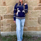 Navy Horses Pullover