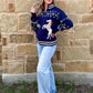 Navy Horses Pullover