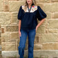 Western Embroidered Blouse *Black
