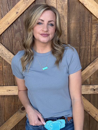 The Abby Top *Pebble