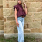 The Annie Oakley Top *Wine