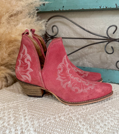Peach Western Booties