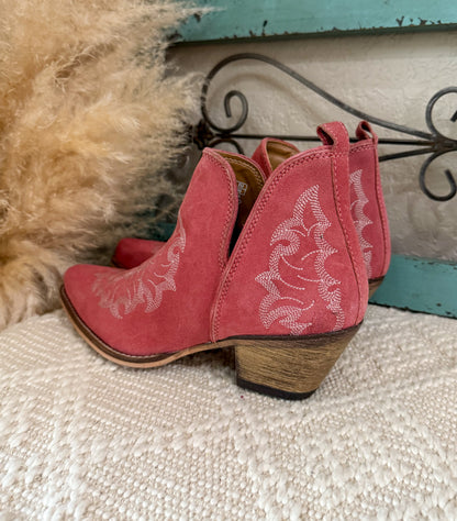 Peach Western Booties