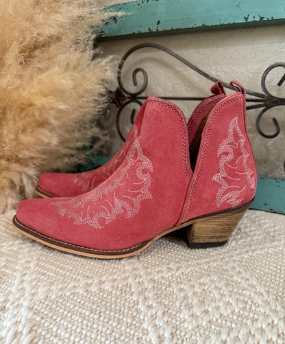 Peach Western Booties