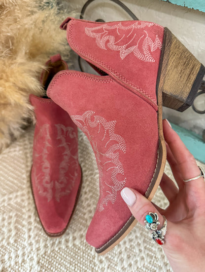Peach Western Booties