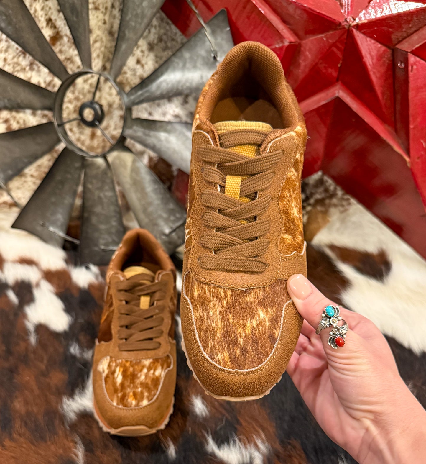 The Western Tennis Shoes *Cowhide