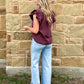The Annie Oakley Top *Wine